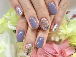 立和名/シンプルホイルネイル