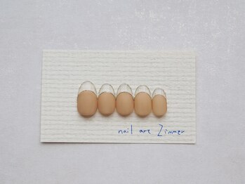 ネイルアート ジマー/先端クリアフレンチ