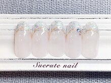 スエルテ ネイルサロン 北千住店/透け感オーロラガラスフレンチ