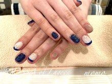 リオッサ オブ ラグーン(RIOSSA of Lagoon)/ネイビーフレンチ×キラキラ