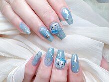 Mネイル/ブルーグラデーション