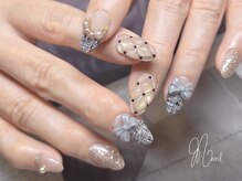 マニル アンド ネトラ(manil & netola)/ツイードネイル×リボン