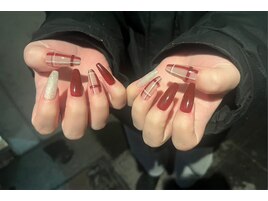 チェックネイル¥4500