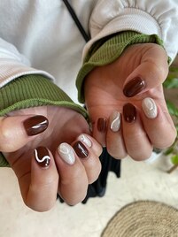 バレンタインネイル