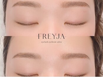 フレイヤ(FREYJA)の写真/アイブロウスタイリング眉ワックス・5000円～仕上がりは嬉しいメイク付き☆美眉スタイリングでお顔の印象UP