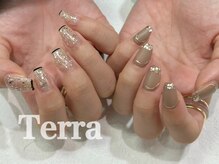 ネイルアンドまつげエクステ テラ 銀座店(Terra)/アシメデザイン　ネイル