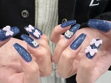 フェイン 青山店(fein.)/ネイビー×ピンク