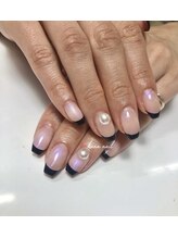 ハナネイルアンドアイラッシュ(hana nail & eyelash)/ブラックフレンチ