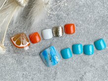 ネイルサロン ノア(Noah)/フットネイル　手描きアート