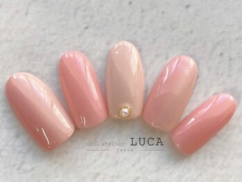 ネイルアトリエルカ(nail atelier LUCA)/M-206 シェラック桃色ネイル