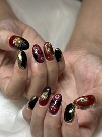 新春　成人式ネイル