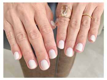 マニネイル 高の原店(mani nail)/ホワイトワンカラー