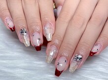 ネイルマジック 仙台一番町店(NAIL MAJIC)/シースルーチェックワンホン☆