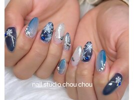 冬ネイル・雪の結晶・アナ雪