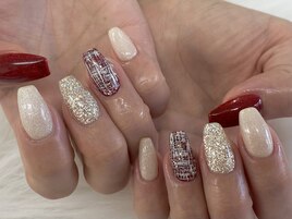 【山崎】ツイードネイル