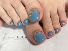 ネイルアトリエルカ(nail atelier LUCA)/W-446　こっくりブルーネイル