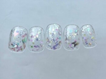 アイネイルズ 恵比寿店(I nails)/ラメホロ蝶々