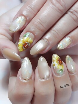 ひまわりネイル☆8800円