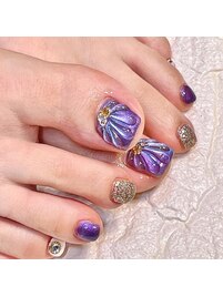 夏到来!マーメイドフットネイル