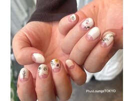 逆フレンチ★お花ネイル♪[原宿]