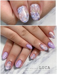 W-221ニュアンス紫陽花ネイル