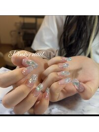 ラメグラデ×ウルウルパーツ