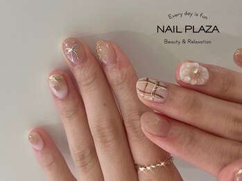 ネイルプラザ 河原町OPA店(NAIL PLAZA)/フラワーニュアンスネイル