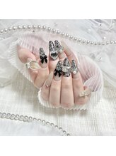 ミニョン(Minyon)/冬ネイル♪黒ツイード