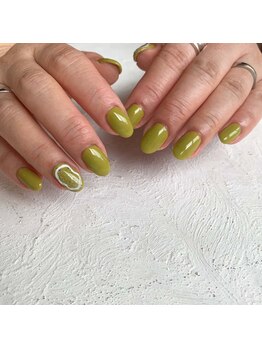 マッシュ abeno店(MASHU)/ピスタチオカラーネイル