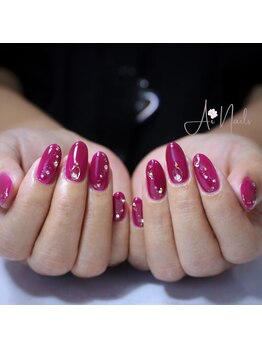 アイネイルズ(Ai nails)/ピンクパープルネイル