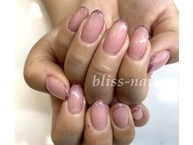 ブリスネイル(bliss-nail)/カラーベース　ラメフレンチ