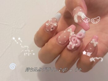 mimi.nail 吉祥寺 ウィッシュコア/バレエコア/長さだし/持ち込み/ガーリー/フィルイン/