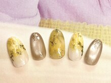 サニーサイド ウィズ マキア 茅ヶ崎店(Sunnyside with MAQUIA)/手描き　ミモザネイル　