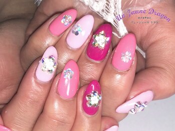 アン ジョーヌドラゴ/【自爪ネイル】ピンクフラワー