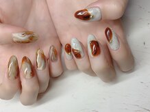 ネイルアンドアイラッシュサロン エスポアール(nail&eyelash salon espoir)/マーブル　べっ甲