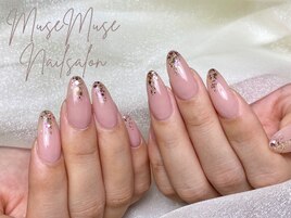 シンプルピンクネイル