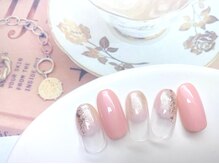 フルールソンネイル(fleur son nail)/4月定額シンプルアート