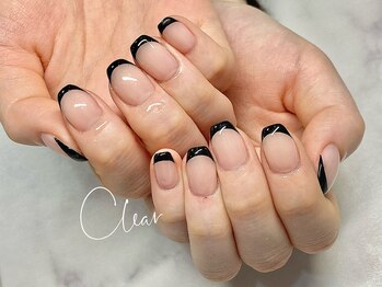 クリア(Clear)/黒フレンチ