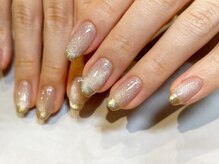 ネイルサロン イントゥ(into_)/マグネット　ミラーフレンチ