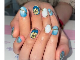 夏のひまわりネイル☆