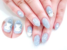 ネイルコレクション ピンク(Nail Collection Pink)/ジェル定額￥8990★リボンネイル