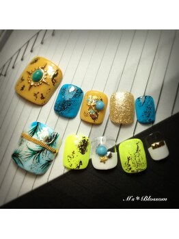 ネイルサロンアンドスクールエムズブロッサム(Nailsalon & school M's Blossom)/７月定額制ＦＯＯＴジェルコース