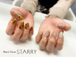 アシンメトリー　ブラウン