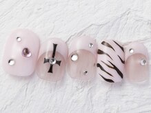 ジェミーネイル エビス(Jemiy nail ebisu)/y2kアニマル柄フレンチ10510yen