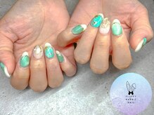 フラッフィーラビットネイル(fluffy rabbit nail)/ニュアンスネイル大理石ネイル