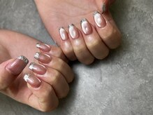 ◇個性派ネイル◇ガラスフレンチ◇持ち込みデザイン