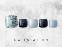 ネイルステーション たまプラーザテラス店(NAIL STATION)/雪の夜空ツイード／パラジェル