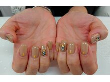 アイリッシュネイル 久屋大通店(Irish Nail)/ベージュゼブラネイル