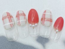 ロンズネイル(Ron's nail)/フレンチ×チェック柄☆