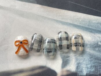 ミリネイルズ(milli nails)/チェックとリボン
